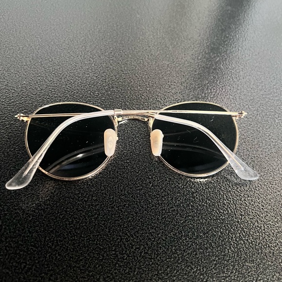 Ray-Ban Classic Gold and Black Round Metal Frame Sunglasses main image 3